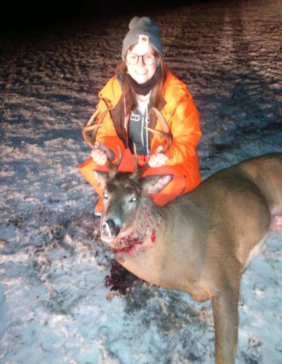 Kayla Budke shot this buck by Fergus Falls on opening weekend with her 243 cal.