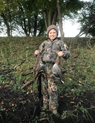 Puddle jumping during the youth duck hunt with the mighty 20 gauge.
