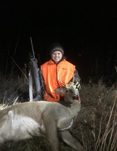This was Levis first deer. Shot it with a 243 cal. by Thief River Falls during the youth hunt 2018