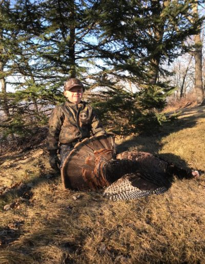 Levi Budke got this turkey while hunting with hi cousin Cary  spring hunt 2019